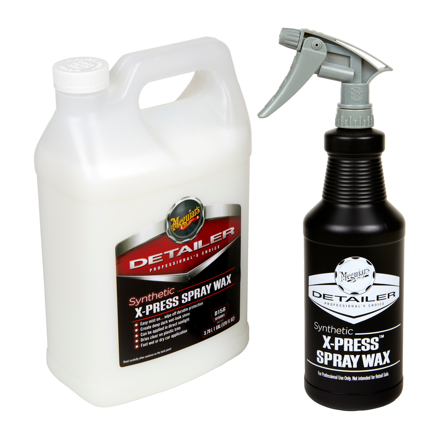 Meguiars D156 Synthetic X-press Spray Wax Kit | 1 Gallon and Spray Bottle