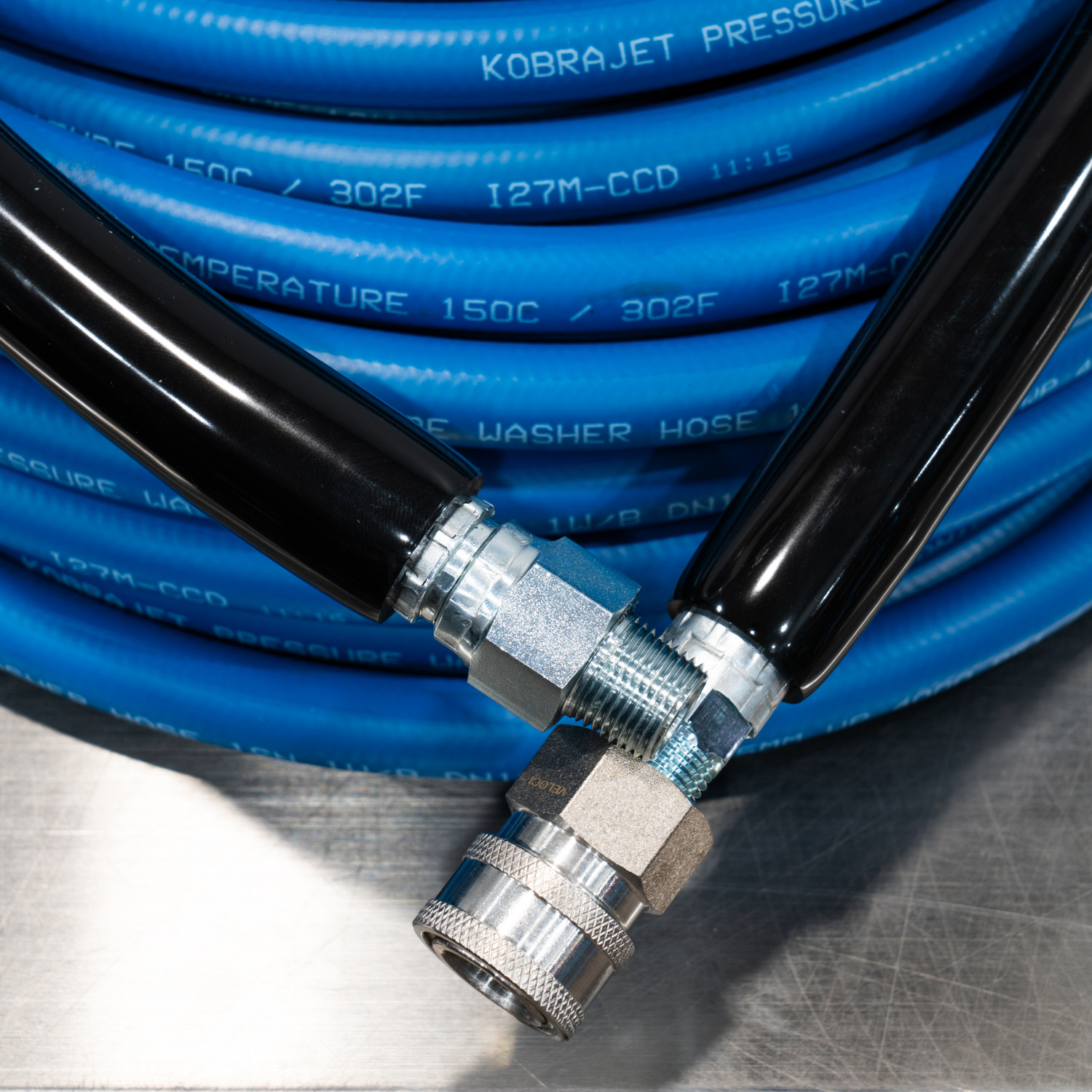 75' Kobrajet Pressure Washer Hose Blue Smooth Jacket | 75 Foot