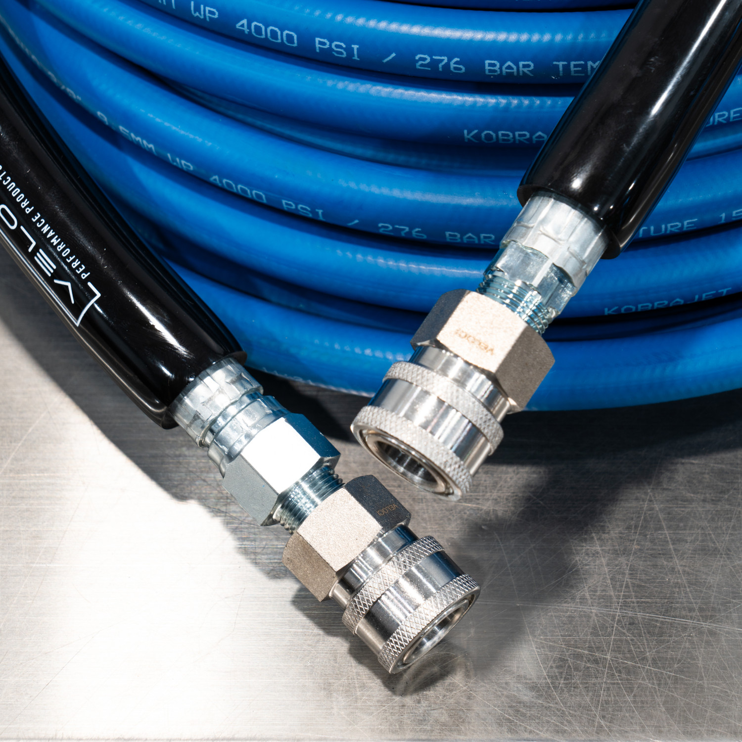 75' Kobrajet Pressure Washer Hose Blue Smooth Jacket | 75 Foot