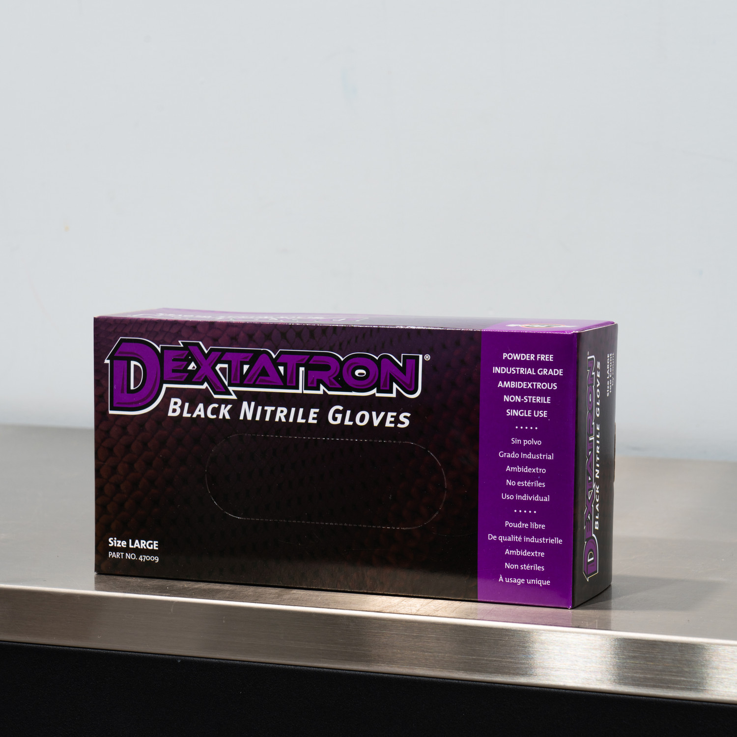 Dexatron Black Nitrile Gloves | 100 Pack | Size Large | 6 Mil