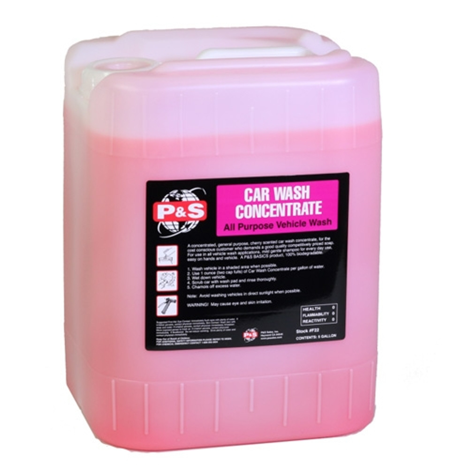 P&S Car Wash Concentrate 5 Gallon  Cherry Scented Vehicle Shampoo