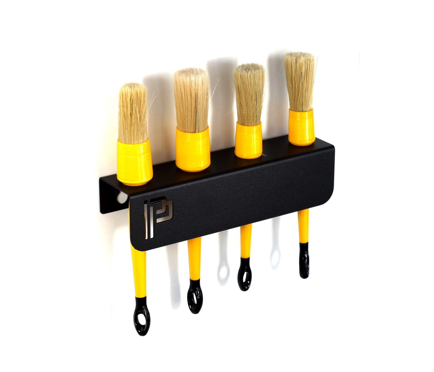 Poka Premium Wall Mount Detail Brush Holder, 4 Brushes