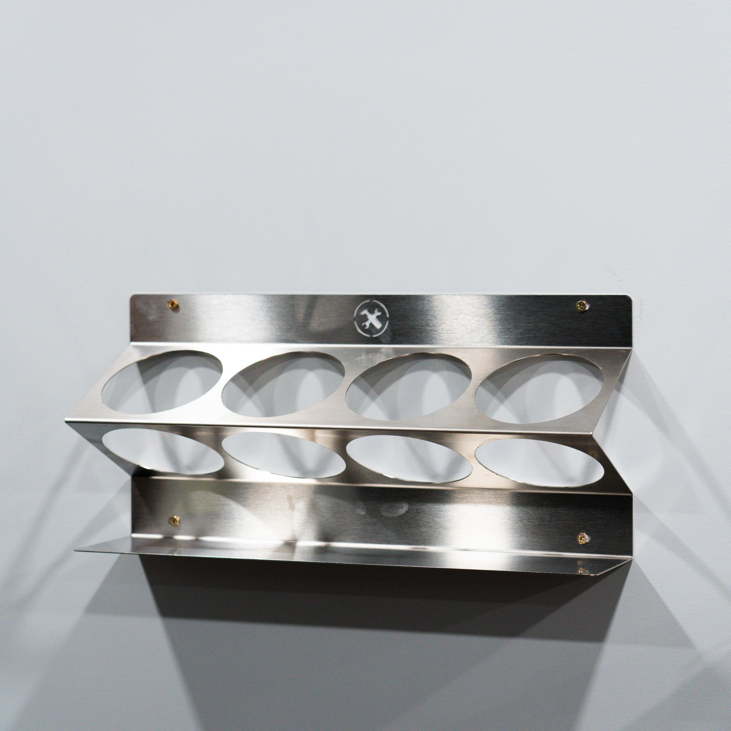 The Clean Garage Stainless Steel Wall Mount 4 Bottle Holder | For