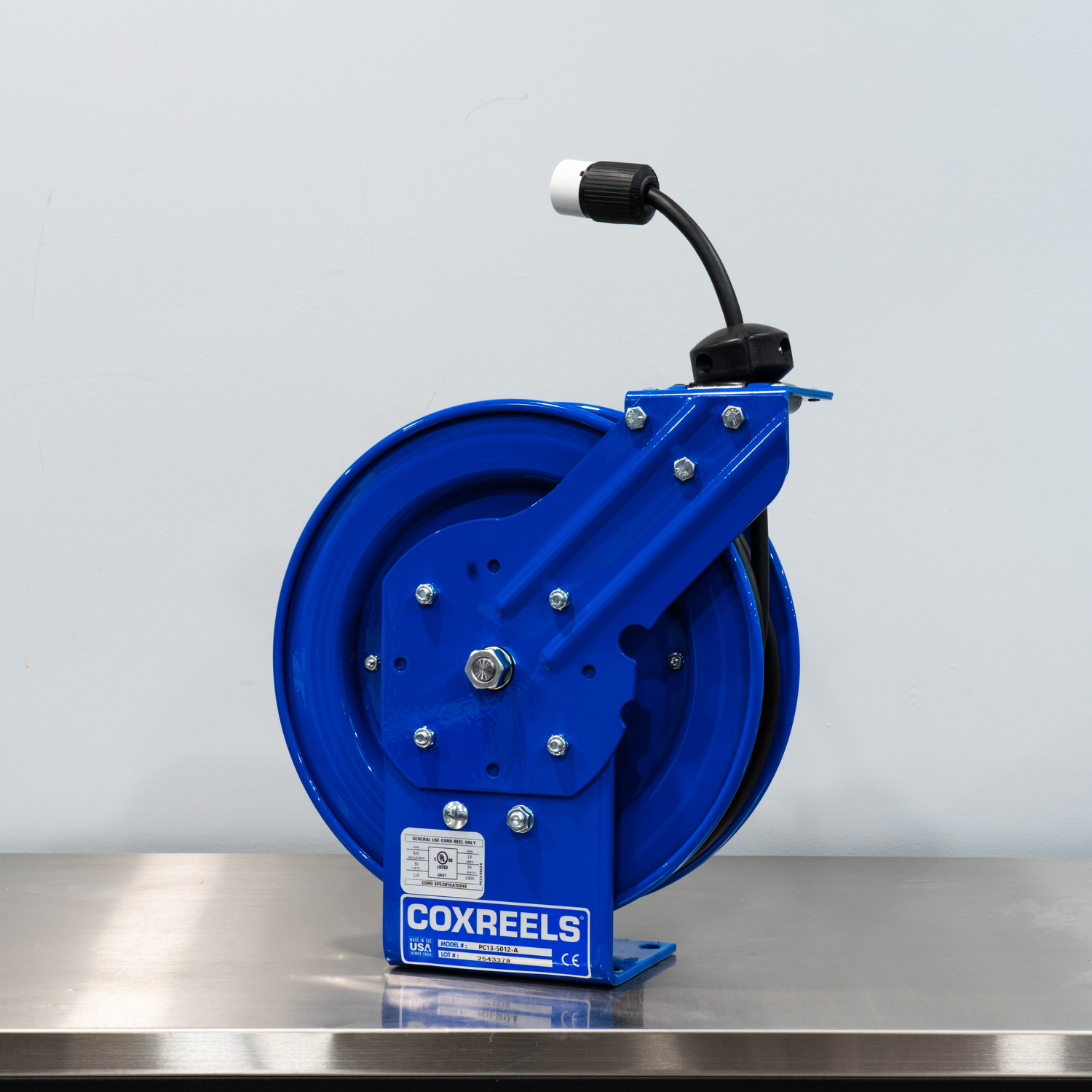 Cox Power Cord Reel Blue | With 50' Electrical Cord | 12 AWG | The