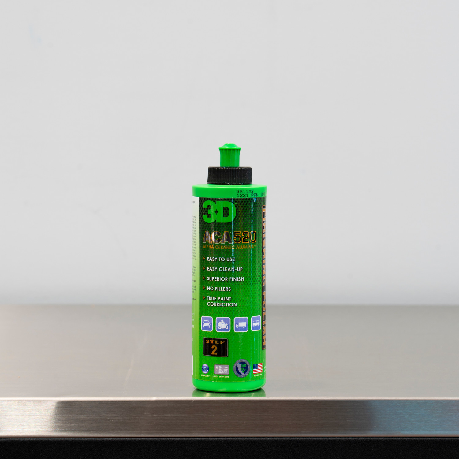 3D ACA 520 Finishing Polish 8oz | Body Shop Safe