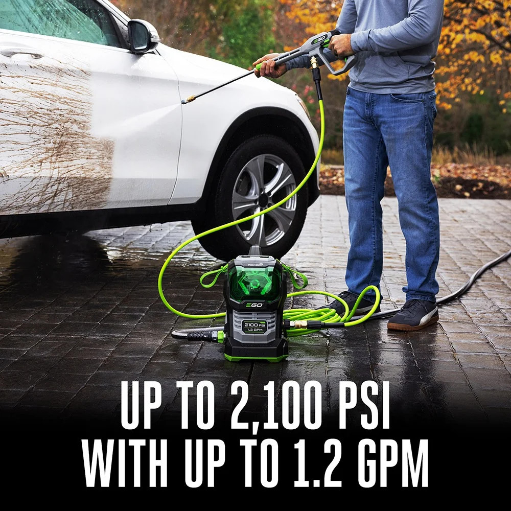 EGO Power+ 2100 PSI Compact Cordless Pressure Washer | 6.0 Ah Battery
