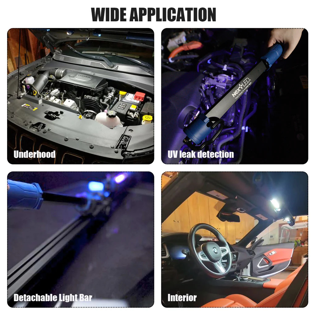 NextLED UV Under Hood & Interior Work Light | Folding | The Clean