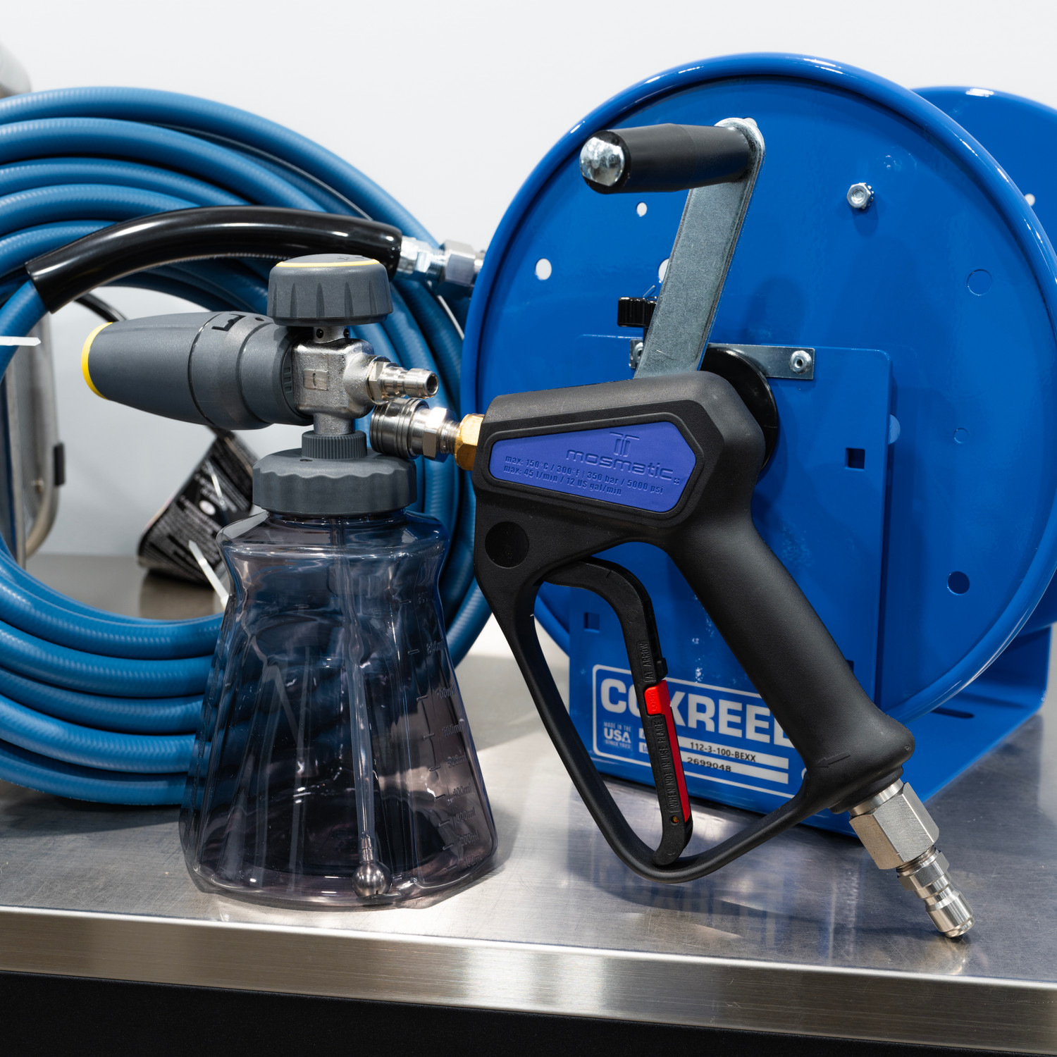 AR Blue Clean 1210 WP Pressure Washer Stainless Complete Wall