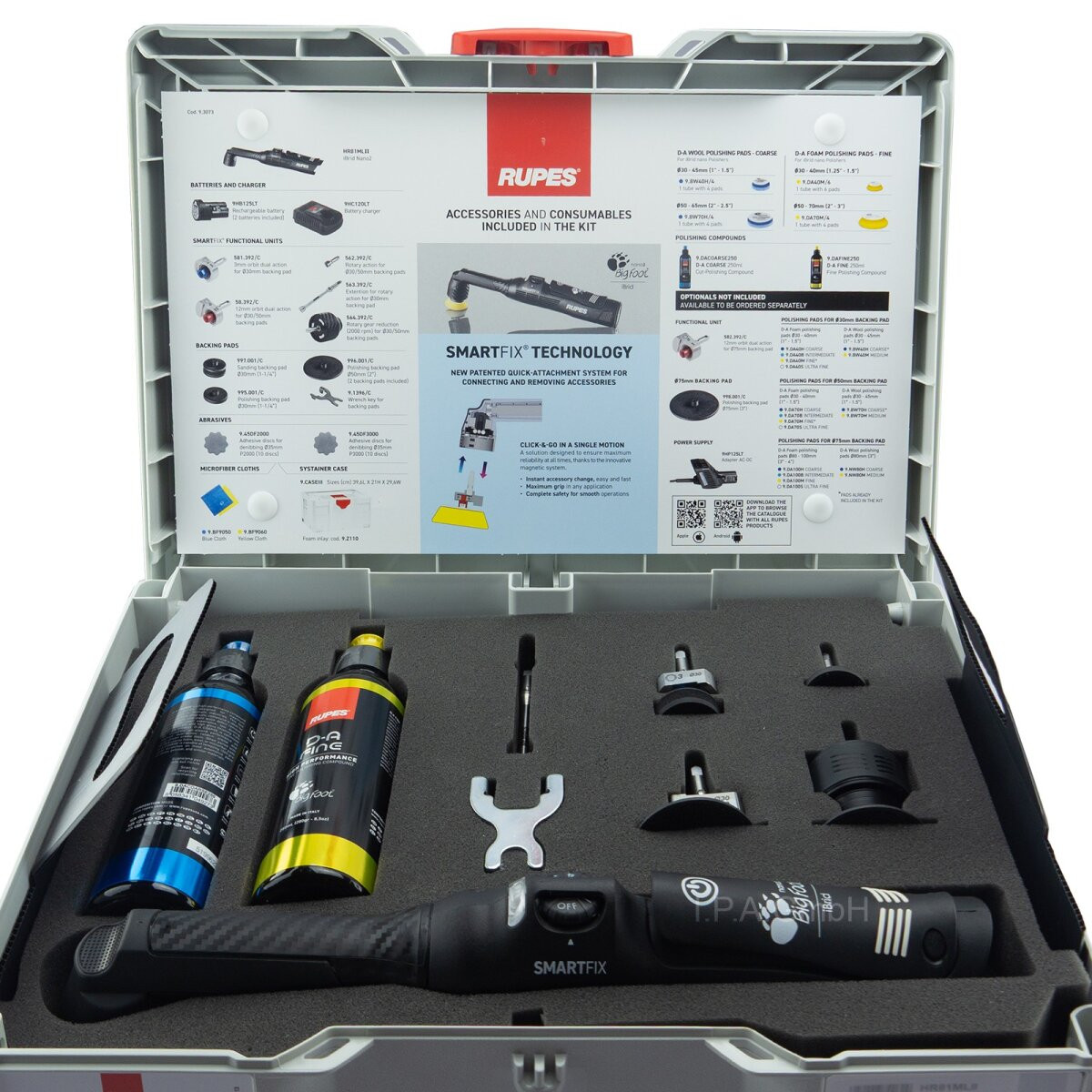RUPES iBrid Nano 2 Cordless Polisher LUX Kit | Systainer Case and