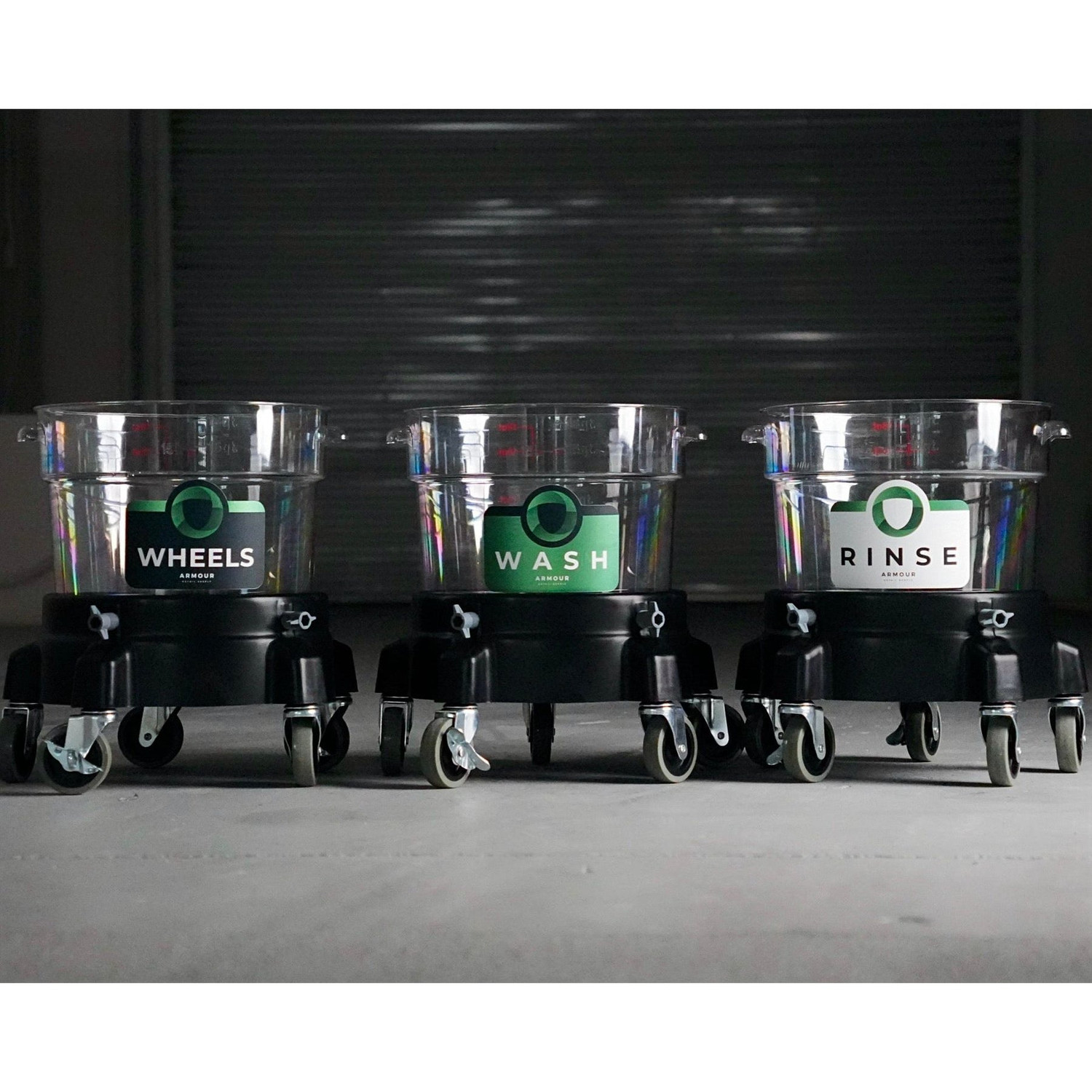 Armour Detail Supply Bucket Labels Set | Wash Rinse Wheels | The