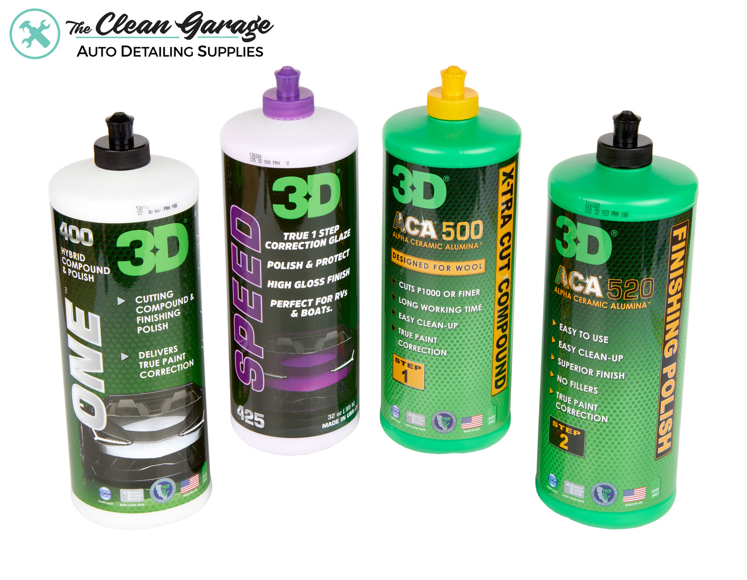 thumbnail image 2 of 3D Speed One Step Polish & Compound Combo – 16oz Each – Paint Correction Kit 2 of 5
