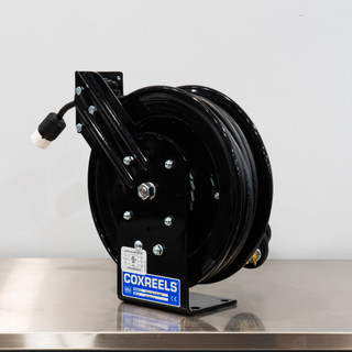 Cox Custom Power Cord Reel Black, With 50' Electrical Cord