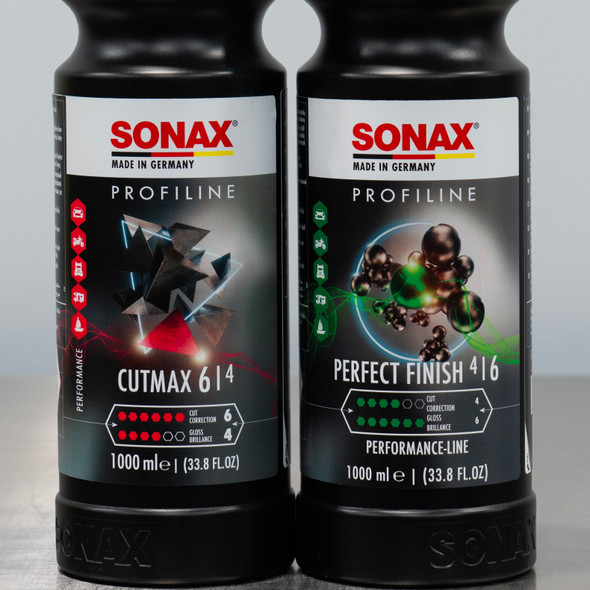 Sonax Perfect Finish and Cutmax Combo | 1 Liter Polish and Compound