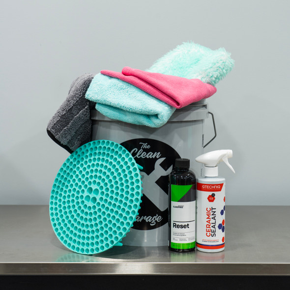 Ceramic Coated Car Maintenance Wash Bucket Kit | The Clean Garage | 8 Items