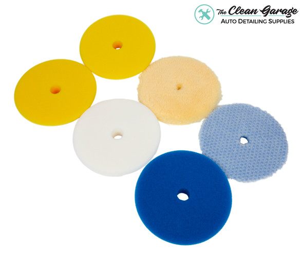 The Clean Garage Rupes Polishing Pad Kit | 6 Pads for 6" Backing Plate | Foam Wool 