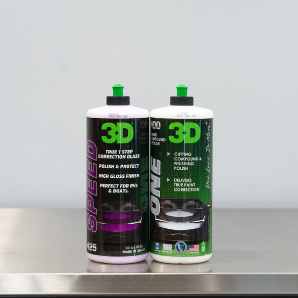 The Clean Garage | 3D Speed & One 32oz Combo | One Step Polish and All In One Kit