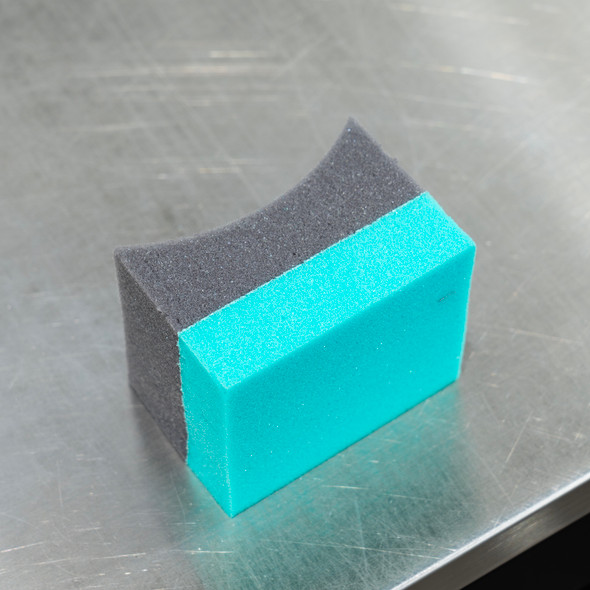 Large Curved Tire Shine and Dressing Applicator | Foam Block Large Curved Tire Shine and Dressing Applicator | Foam Block