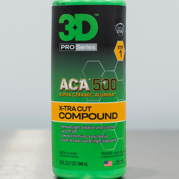3D ACA 500 X-Tra Cut Compound 32oz | Heavy Cutting Body Shop Safe