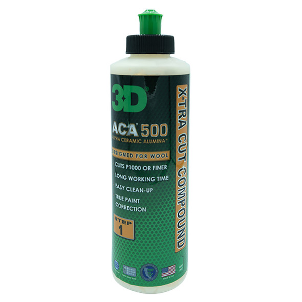 3D ACA 500 X-Tra Cut Compound 8oz | Heavy Cutting Body Shop Safe | The Clean Garage