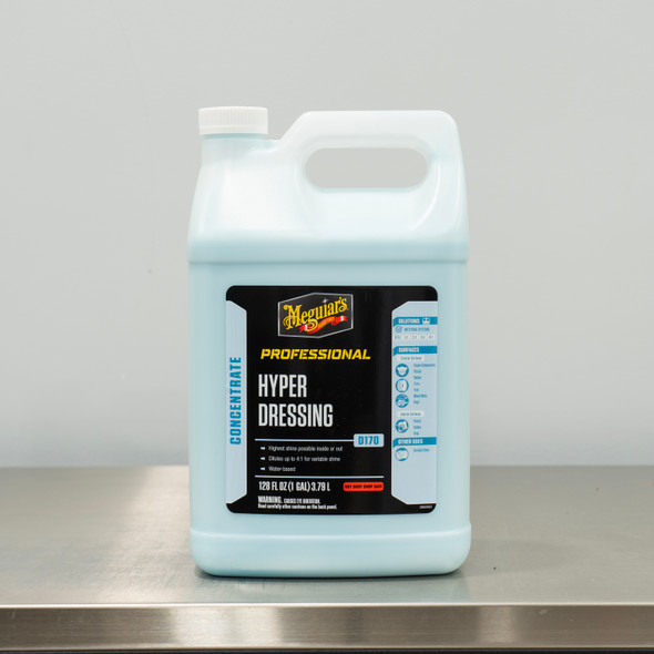 The Clean Garage | Meguiars D170 Hyper Dressing 1 Gallon | Concentrated Tire Trim Interior Shine