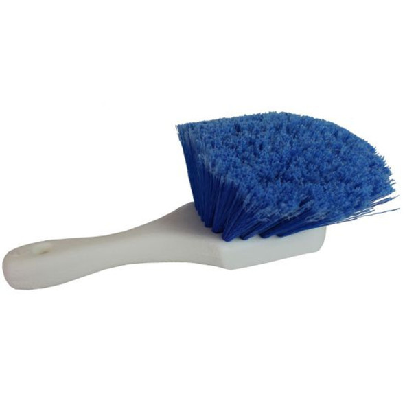 Short Handle Tire Cleaning Brush Blue | Tire & Trim Scrubbing Brush | The Clean Garage