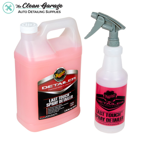 The Clean Garage Meguiars Last Touch Spray Detailer 1 Gallon Kit | D155 Bottle Sprayer 
