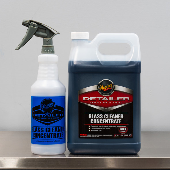 The Clean Garage | Meguiar's Glass Cleaner Concentrate 1 Gallon Kit | D120 Bottle Sprayer 