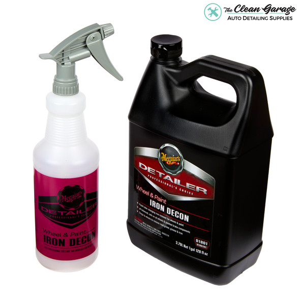 The Clean Garage Meguiars D1801 Wheel & Paint Iron Decon Kit | 1 Gallon & Spray Bottle