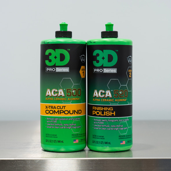 The Clean Garage | 3D ACA 500 & 520 Combo 32oz | Body Shop Safe Compound & Polish The Clean Garage | 3D ACA 500 & 520 Combo 32oz | Body Shop Safe Compound & Polish