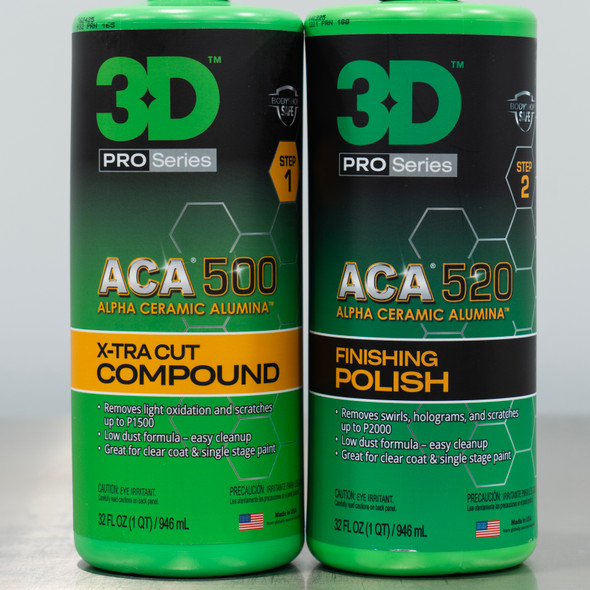 3D ACA 500 & 520 Combo 32oz | Body Shop Safe Compound & Polish