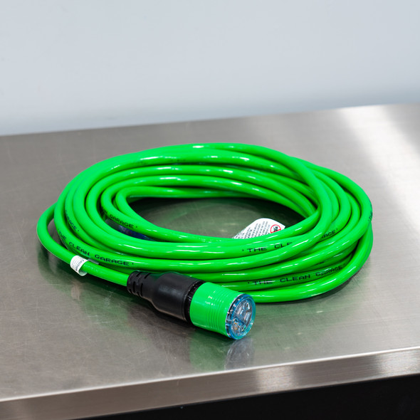 The Clean Garage | 50' 12/3 SJTW Pro Lock Locking Lighted Extension Cord Green