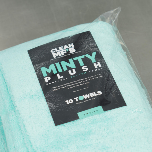 TCG Minty Plush Edgeless 350 GSM Microfiber Detailing Towel Green | 10 Pack 