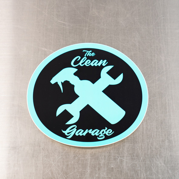 The Clean Garage Minty Clean Logo Sticker