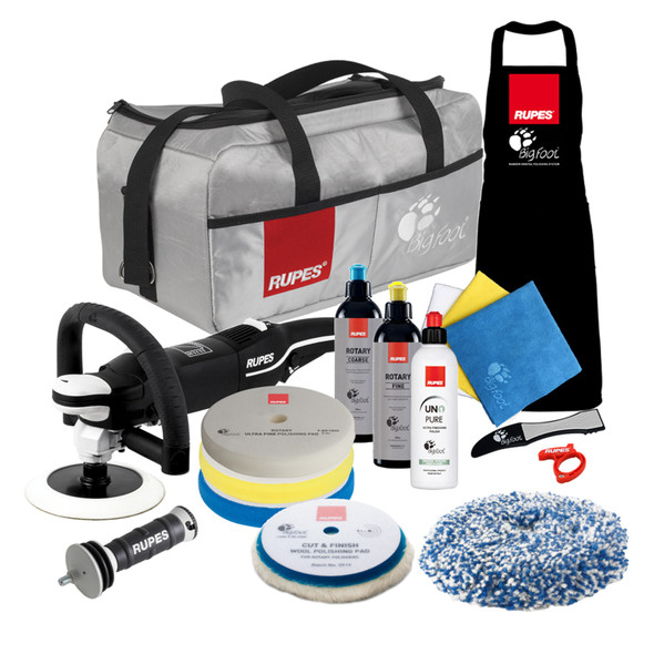 The Clean Garage Rupes LH19E Rotary Polisher Complete Kit | Bigfoot Bag Combo