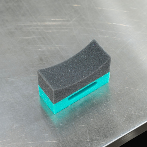 Small Curved Tire Shine and Dressing Applicator | Foam Block Small Curved Tire Shine and Dressing Applicator | Foam Block
