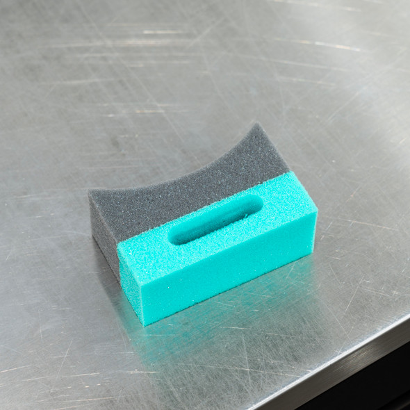 Small Curved Tire Shine and Dressing Applicator | Foam Block Small Curved Tire Shine and Dressing Applicator | Foam Block