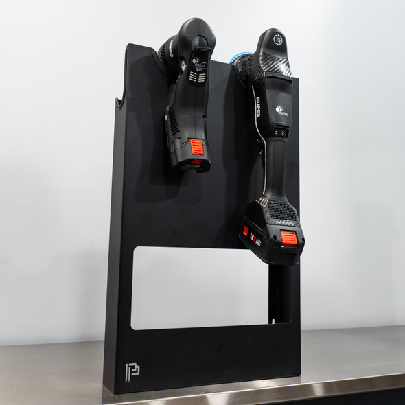 The Clean Garage | Poka Premium Lite Wall Mount Polisher Holder | Holds 2 to 4 Machines