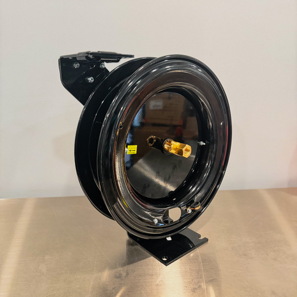 Cox Retractable Hose Reel Custom Black | For 3/8" Air or Pressure Washer Hose 50'