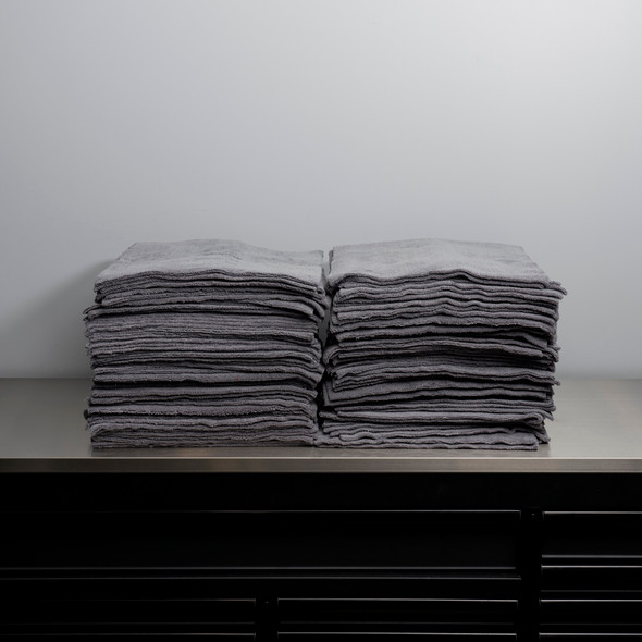 Dual Pile Edgeless 500 GSM Microfiber Towel Gray | Full Case 110 The Clean Garage