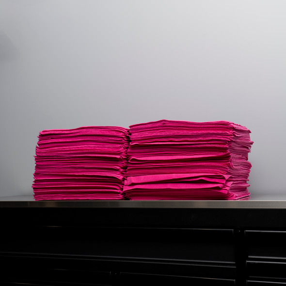 Pinky Edgeless Pearl Weave Microfiber Towels | Full Case 200 The Clean Garage