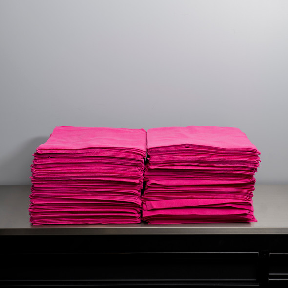 The Clean Garage Pinky Edgeless Pearl Weave Microfiber Towels | Full Case 200