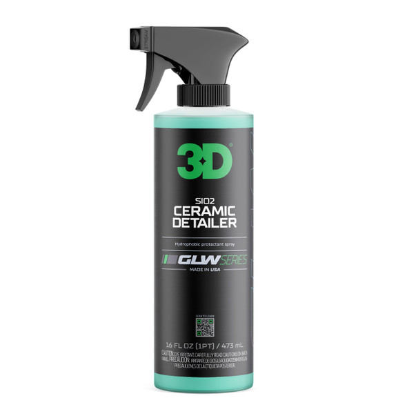 3D GLW Series SI02 Ceramic Detailer 16oz | Hydrophobic Detail Spray | The Clean Garage