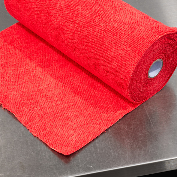 AutoFiber Roll-o-Rags Red | 30 Microfiber Towels | 260 GSM 12" x 12"