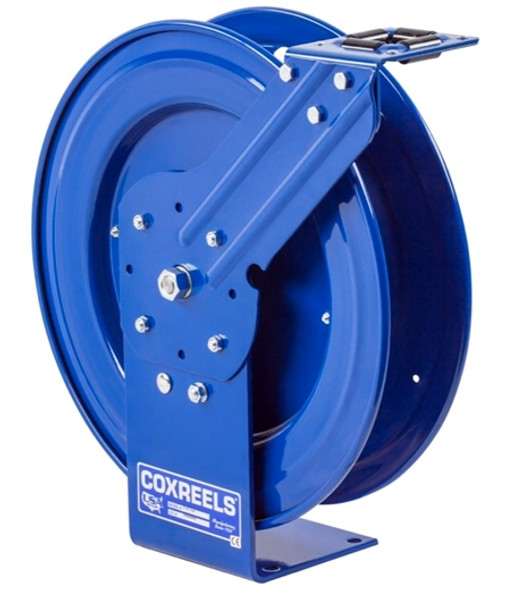 Cox Retractable Hose Reel Custom Blue | For 3/8" Air or Pressure Washer Hose 50' | The Clean Garage