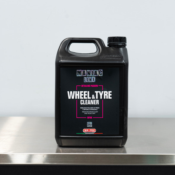 Maniac Line Wheel & Tire Cleaner 4.5 Liters | Concentrated 152oz | The Clean Garage Maniac Line Wheel & Tire Cleaner 4.5 Liters | Concentrated 152oz | The Clean Garage