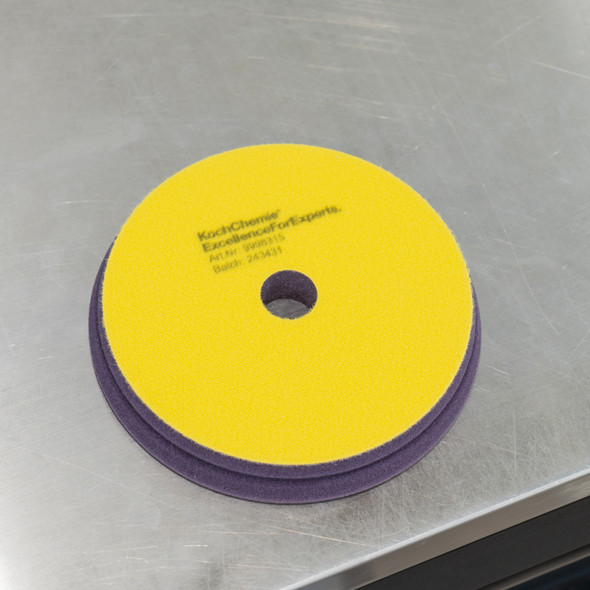 Koch Chemie Fine Cut Foam Pad V2 | Yellow | For 6" Backing Plate | The Clean Garage Koch Chemie Fine Cut Foam Pad V2 | Yellow | For 6" Backing Plate | The Clean Garage