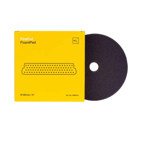 Koch Chemie Fine Cut Foam Pad V2 | Yellow | For 5" Backing Plate | The Clean Garage Koch Chemie Fine Cut Foam Pad V2 | Yellow | For 5" Backing Plate | The Clean Garage