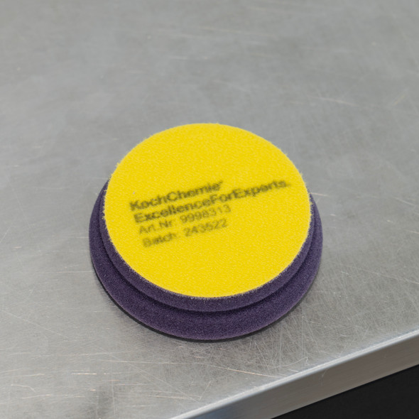 Koch Chemie Fine Cut Foam Pad V2 | Yellow | For 3" Backing Plate | The Clean Garage Koch Chemie Fine Cut Foam Pad V2 | Yellow | For 3" Backing Plate | The Clean Garage
