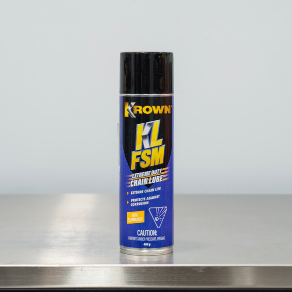Krown Industrial KLFSM Extreme Duty Chain Lube | 400g Aerosol The Clean Garage Krown Industrial KLFSM Extreme Duty Chain Lube | 400g Aerosol The Clean Garage