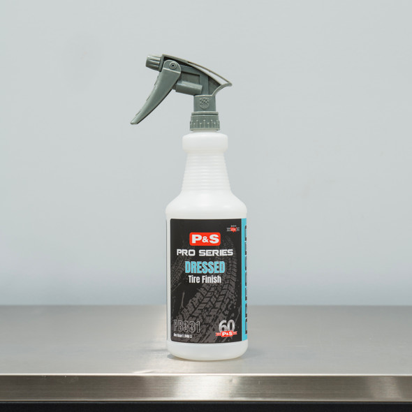 P&S DRESSED Tire Finish 32oz Spray Bottle | Chemical Resistant Trigger | The Clean Garage P&S DRESSED Tire Finish 32oz Spray Bottle | Chemical Resistant Trigger | The Clean Garage